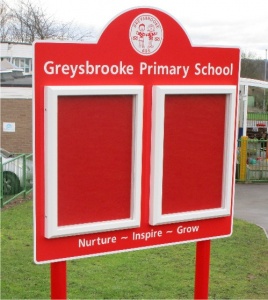 Two Door Superior External School Notice Board